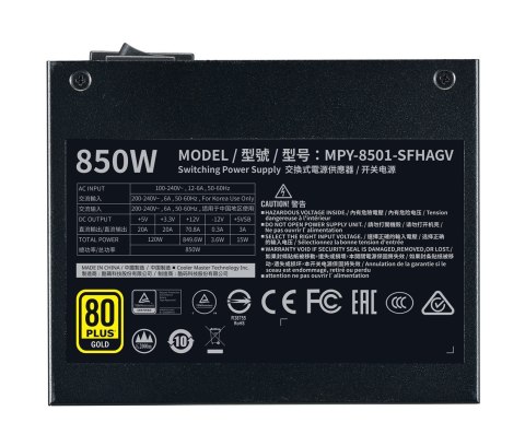 Cooler Master V850 SFX Gold moduł zasilaczy 850 W 24-pin ATX Czarny Cooler Master V850 SFX Gold moduł zasilaczy 850 W 24-pin ATX Czarny