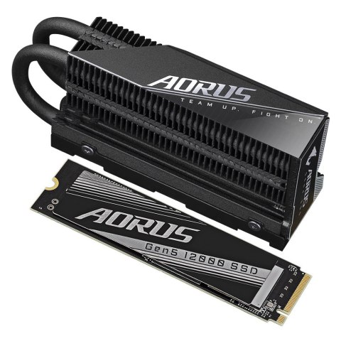 Dysk SSD Gigabyte AORUS 12000 1TB M.2 NVMe Gen5 z radiatorem 11700/9500 MB/s Dysk SSD Gigabyte AORUS 12000 1TB M.2 NVMe Gen5 z radiatorem 11700/9500 MB/s