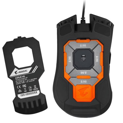 Gigabyte AORUS M5, mysz do gier, USB, optyczna, do 16000 DPI Gigabyte AORUS M5, mysz do gier, USB, optyczna, do 16000 DPI