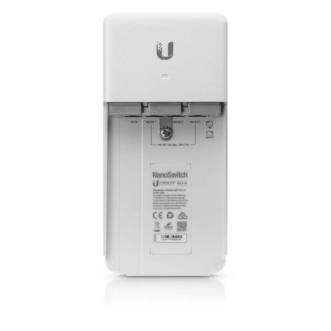 Ubiquiti NanoSwitch Gigabit Ethernet (10/100/1000) Obsługa PoE Biały Ubiquiti NanoSwitch Gigabit Ethernet (10/100/1000) Obsługa PoE Biały