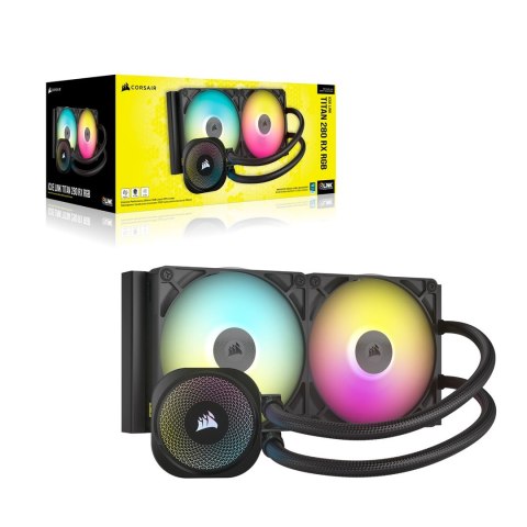Corsair iCUE LINK TITAN RX RGB Procesor Chłodnica cieczy all-in-one 14 cm Czarny 1 szt. Corsair iCUE LINK TITAN RX RGB Procesor Chłodnica cieczy all-in-one 14 cm Czarny 1 szt.