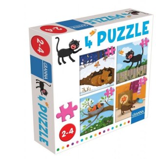 Puzzle z kotem 4 ,6,9,12 elementów GRANNA