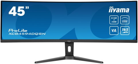 Iiyama G-MASTER 45"LCD Curved Bus. UWQHD monitor komputerowy 114,3 cm (45") 5120 x 1440 px Dual QHD LED Czarny Iiyama G-MASTER 45"LCD Curved Bus. UWQHD monitor komputerowy 114,3 cm (45") 5120 x 1440 px Dual QHD LED Czarny
