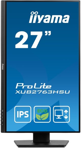 Iiyama ProLite XUB2763HSU-B1 monitor komputerowy 68,6 cm (27") 1920 x 1080 px Full HD LED Czarny