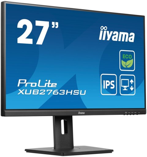Iiyama ProLite XUB2763HSU-B1 monitor komputerowy 68,6 cm (27") 1920 x 1080 px Full HD LED Czarny