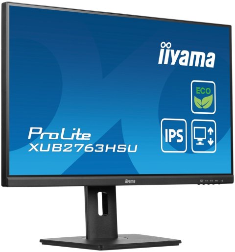 Iiyama ProLite XUB2763HSU-B1 monitor komputerowy 68,6 cm (27") 1920 x 1080 px Full HD LED Czarny