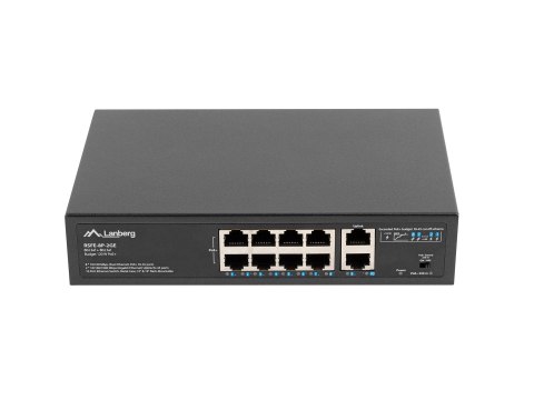 Lanberg Switch PoE+ Rack 10"/19" RSFE-8P-2GE-120 Lanberg Switch PoE+ Rack 10"/19" RSFE-8P-2GE-120