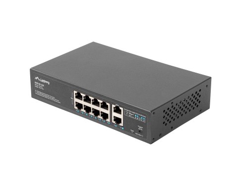 Lanberg Switch PoE+ Rack 10"/19" RSFE-8P-2GE-120 Lanberg Switch PoE+ Rack 10"/19" RSFE-8P-2GE-120