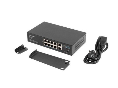 Lanberg Switch PoE+ Rack 10"/19" RSFE-8P-2GE-120 Lanberg Switch PoE+ Rack 10"/19" RSFE-8P-2GE-120