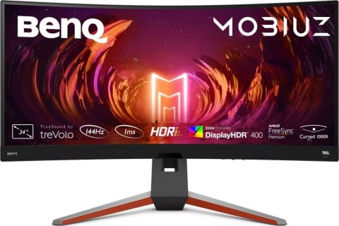 Monitor BENQ Mobiuz EX3410R 9H.LKKLA.TBE (34" /VA /144Hz /3440 x 1440 /Czarno-szary ) Monitor BENQ Mobiuz EX3410R 9H.LKKLA.TBE (34" /VA /144Hz /3440 x 1440 /Czarno-szary )