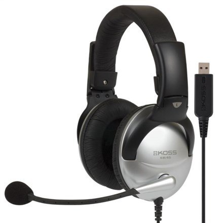 Koss SB45 USB Zestaw słuchawkowy Przewodowa Opaska na głowę Biuro/centrum telefoniczne Czarny, Srebrny Koss SB45 USB Zestaw słuchawkowy Przewodowa Opaska na głowę Biuro/centrum telefoniczne Czarny, Srebrny