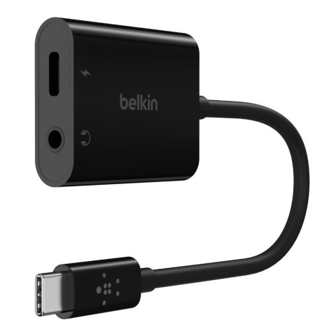 BELKIN ADAPTER USB-C - MINIJACK, USB-C 60W M/F, CZARNY BELKIN ADAPTER USB-C - MINIJACK, USB-C 60W M/F, CZARNY