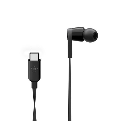 BELKIN SŁUCHAWKI PRZEWODOWE DOUSZNE USB-C, CZARNE BELKIN SŁUCHAWKI PRZEWODOWE DOUSZNE USB-C, CZARNE