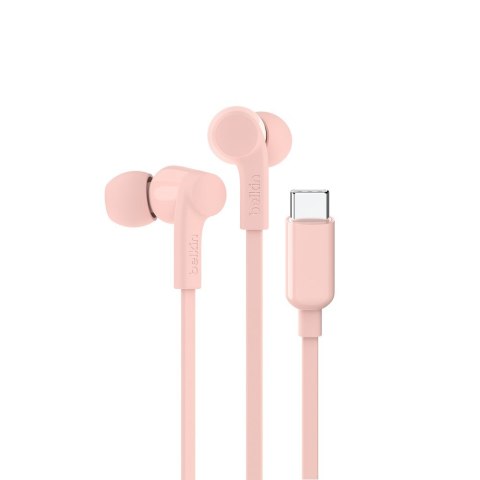 BELKIN SŁUCHAWKI PRZEWODOWE DOUSZNE USB-C, RÓŻOWE BELKIN SŁUCHAWKI PRZEWODOWE DOUSZNE USB-C, RÓŻOWE
