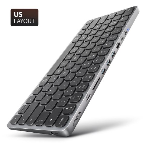 KEYBOARD + I/O HUB 9IN1/0.6M HMC-KB-US AXAGON KEYBOARD + I/O HUB 9IN1/0.6M HMC-KB-US AXAGON