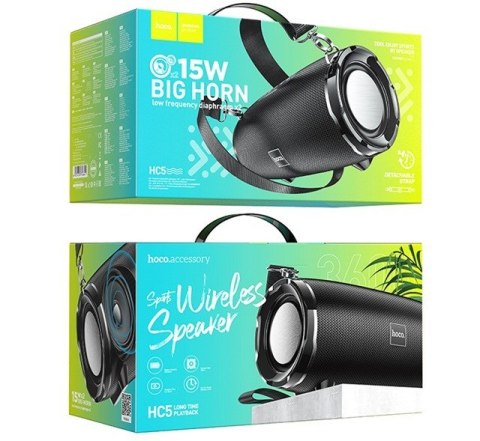Głośnik bluetooth Hoco HC5 Cool Enjoy (czarny) Głośnik bluetooth Hoco HC5 Cool Enjoy (czarny)