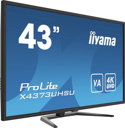 Iiyama ProLite X4373UHSU-B1 monitor komputerowy 108 cm (42.5") 3840 x 2160 px 4K Ultra HD Czarny Iiyama ProLite X4373UHSU-B1 monitor komputerowy 108 cm (42.5") 3840 x 2160 px 4K Ultra HD Czarny
