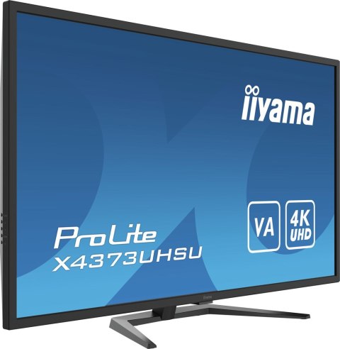 Iiyama ProLite X4373UHSU-B1 monitor komputerowy 108 cm (42.5") 3840 x 2160 px 4K Ultra HD Czarny Iiyama ProLite X4373UHSU-B1 monitor komputerowy 108 cm (42.5") 3840 x 2160 px 4K Ultra HD Czarny