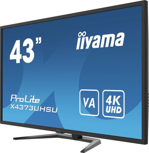 Iiyama ProLite X4373UHSU-B1 monitor komputerowy 108 cm (42.5") 3840 x 2160 px 4K Ultra HD Czarny Iiyama ProLite X4373UHSU-B1 monitor komputerowy 108 cm (42.5") 3840 x 2160 px 4K Ultra HD Czarny