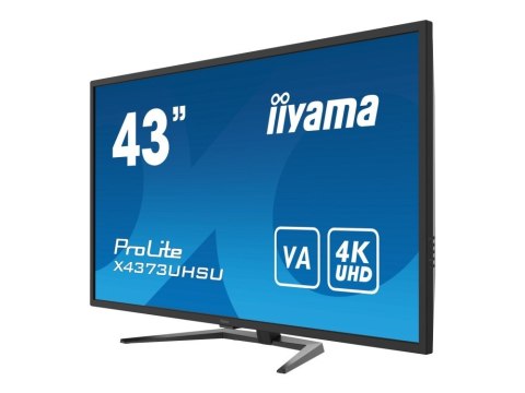 Iiyama ProLite X4373UHSU-B1 monitor komputerowy 108 cm (42.5") 3840 x 2160 px 4K Ultra HD Czarny Iiyama ProLite X4373UHSU-B1 monitor komputerowy 108 cm (42.5") 3840 x 2160 px 4K Ultra HD Czarny