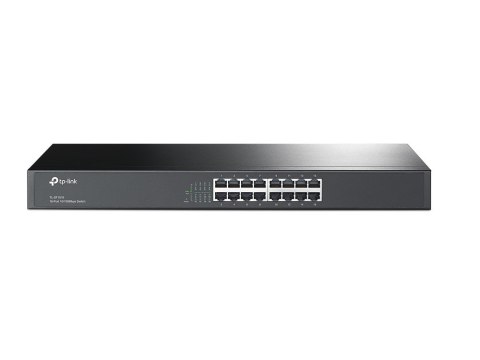 TP-Link TL-SF1016 Nie zarządzany Fast Ethernet (10/100) 1U Czarny