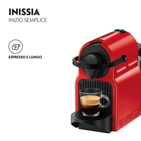 Ekspres kapsułkowy Krups Nespresso Inissia XN1005 (1260W; kolor czerwony) Ekspres kapsułkowy Krups Nespresso Inissia XN1005 (1260W; kolor czerwony)
