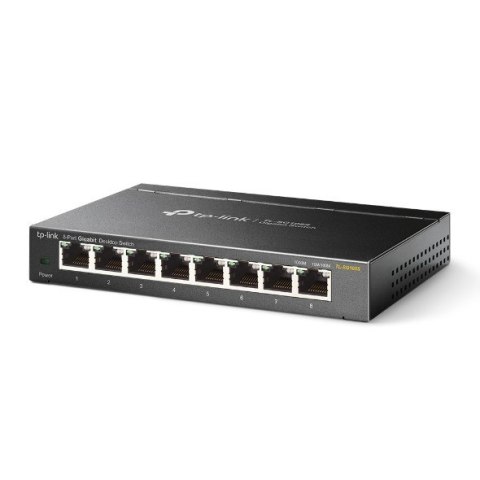 TP-Link Omada TL-SG108S łącza sieciowe Nie zarządzany Gigabit Ethernet (10/100/1000) Czarny