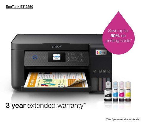 Drukarka Epson EcoTank ET-2850 3w1-Tintenstrahl A4 WiFi/WLan Duplex Drukarka Epson EcoTank ET-2850 3w1-Tintenstrahl A4 WiFi/WLan Duplex