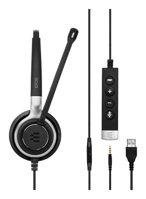 EPOS IMPACT SC 635 USB Zestaw słuchawkowy Przewodowa Opaska na głowę Połączenia/muzyka USB Typu-A Czarny, Srebrny EPOS IMPACT SC 635 USB Zestaw słuchawkowy Przewodowa Opaska na głowę Połączenia/muzyka USB Typu-A Czarny, Srebrny