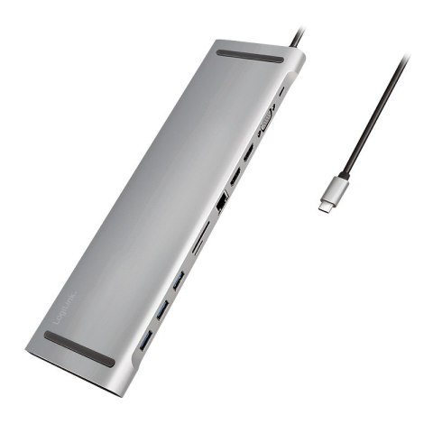 LogiLink UA0373 - Przewodowy - USB 3.2 Gen 1 (3.1 Gen 1) Type-C - 100 W - 3,5 mm - 10,100,1000 Mbit/s - Aluminiowy LogiLink UA0373 - Przewodowy - USB 3.2 Gen 1 (3.1 Gen 1) Type-C - 100 W - 3,5 mm - 10,100,1000 Mbit/s - Aluminiowy