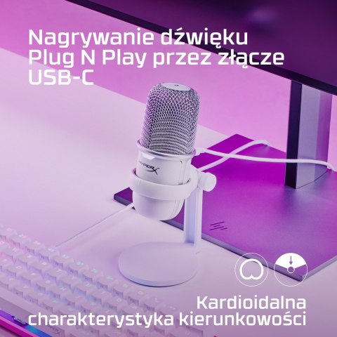 Mikrofon HyperX SoloCast biały (519T2AA) Mikrofon HyperX SoloCast biały (519T2AA)