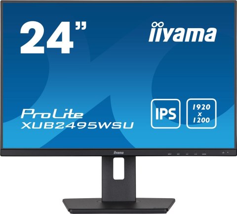 Monitor IIYAMA XUB2495WSU-B5 24.1inch ETE WUXGA IPS-panel 300cd/m2 VGA HDMI DisplayPort 5ms Speakers 15cm Height adjustable Stan Monitor IIYAMA XUB2495WSU-B5 24.1inch ETE WUXGA IPS-panel 300cd/m2 VGA HDMI DisplayPort 5ms Speakers 15cm Height adjustable Stan