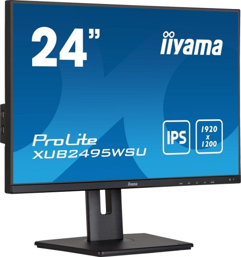 Monitor IIYAMA XUB2495WSU-B5 24.1inch ETE WUXGA IPS-panel 300cd/m2 VGA HDMI DisplayPort 5ms Speakers 15cm Height adjustable Stan Monitor IIYAMA XUB2495WSU-B5 24.1inch ETE WUXGA IPS-panel 300cd/m2 VGA HDMI DisplayPort 5ms Speakers 15cm Height adjustable Stan
