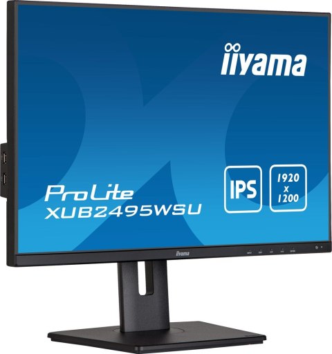 Monitor IIYAMA XUB2495WSU-B5 24.1inch ETE WUXGA IPS-panel 300cd/m2 VGA HDMI DisplayPort 5ms Speakers 15cm Height adjustable Stan Monitor IIYAMA XUB2495WSU-B5 24.1inch ETE WUXGA IPS-panel 300cd/m2 VGA HDMI DisplayPort 5ms Speakers 15cm Height adjustable Stan