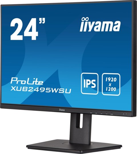 Monitor IIYAMA XUB2495WSU-B5 24.1inch ETE WUXGA IPS-panel 300cd/m2 VGA HDMI DisplayPort 5ms Speakers 15cm Height adjustable Stan Monitor IIYAMA XUB2495WSU-B5 24.1inch ETE WUXGA IPS-panel 300cd/m2 VGA HDMI DisplayPort 5ms Speakers 15cm Height adjustable Stan