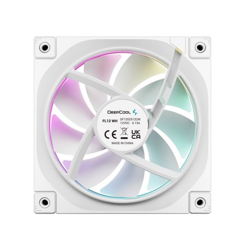 Wentylator Deepcool FL12 biały, zestaw 3 sztuk, 120 mm, 2150 obr./min, 12 V Wentylator Deepcool FL12 biały, zestaw 3 sztuk, 120 mm, 2150 obr./min, 12 V