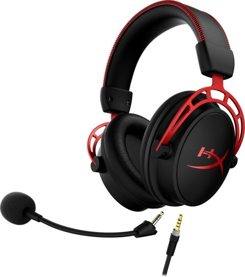 Zestaw słuchawkowy do gier HyperX Cloud Alpha czarno-czerwony, Przewodowy, 13 - 27000 Hz, Gaming, 298 g, Czerwony Zestaw słuchawkowy do gier HyperX Cloud Alpha czarno-czerwony, Przewodowy, 13 - 27000 Hz, Gaming, 298 g, Czerwony