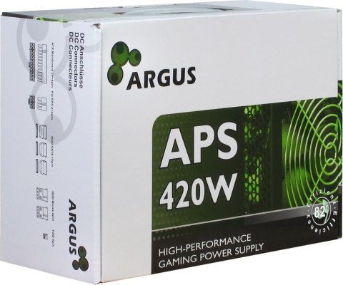 Zasilacz Inter-Tech Argus APS - 420 W - 115 - 230 V - 47 - 63 Hz - +12V1,+12V2,+3,3V,+5V,+5Vsb,-12V - Aktywny - 103 W Zasilacz Inter-Tech Argus APS - 420 W - 115 - 230 V - 47 - 63 Hz - +12V1,+12V2,+3,3V,+5V,+5Vsb,-12V - Aktywny - 103 W