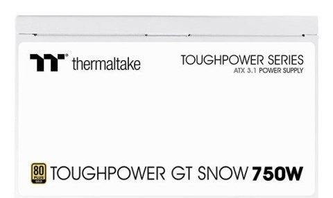 Zasilacz Thermaltake Toughpower GT 750W Snow ATX3.1 80+G WH sprzedaż detaliczna Zasilacz Thermaltake Toughpower GT 750W Snow ATX3.1 80+G WH sprzedaż detaliczna