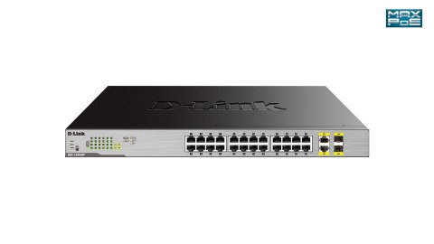 D-Link DGS-1026MP łącza sieciowe Nie zarządzany Gigabit Ethernet (10/100/1000) Obsługa PoE Czarny, Szary D-Link DGS-1026MP łącza sieciowe Nie zarządzany Gigabit Ethernet (10/100/1000) Obsługa PoE Czarny, Szary