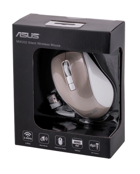 Mysz Asus Silent Wireless Mouse Gold MW202 bezprzewodowa złota Mysz Asus Silent Wireless Mouse Gold MW202 bezprzewodowa złota