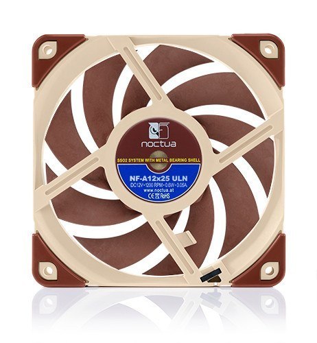 Noctua NF A12x25 ULN Obudowa komputera Wentylator 12 cm Beżowy, Czerwony