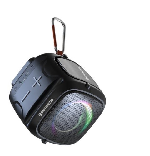 Głośnik C-TECH Impressio Qubis mini, SD, USB, BT, AUX-IN, FM radio, TWS, IPX6, RGB Głośnik C-TECH Impressio Qubis mini, SD, USB, BT, AUX-IN, FM radio, TWS, IPX6, RGB