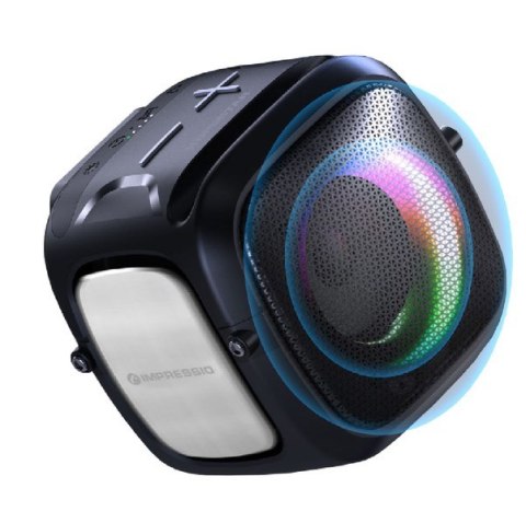 Głośnik C-TECH Impressio Qubis mini, SD, USB, BT, AUX-IN, FM radio, TWS, IPX6, RGB Głośnik C-TECH Impressio Qubis mini, SD, USB, BT, AUX-IN, FM radio, TWS, IPX6, RGB