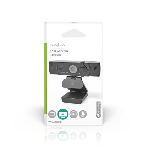 Kamerka internetowa Nedis Full HD 60fps / 4K 30fps czarna Kamerka internetowa Nedis Full HD 60fps / 4K 30fps czarna