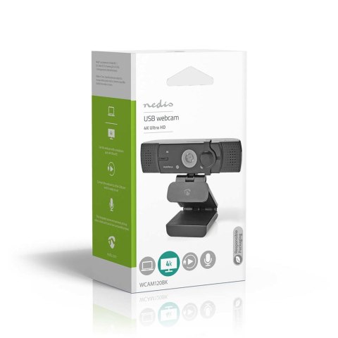 Kamerka internetowa Nedis Full HD 60fps / 4K 30fps czarna Kamerka internetowa Nedis Full HD 60fps / 4K 30fps czarna