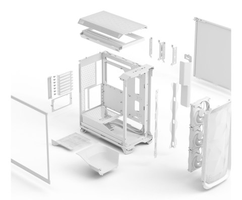 Obudowa Fractal Design Meshify 3 White TG Clear Tint - Etui - ATX Obudowa Fractal Design Meshify 3 White TG Clear Tint - Etui - ATX