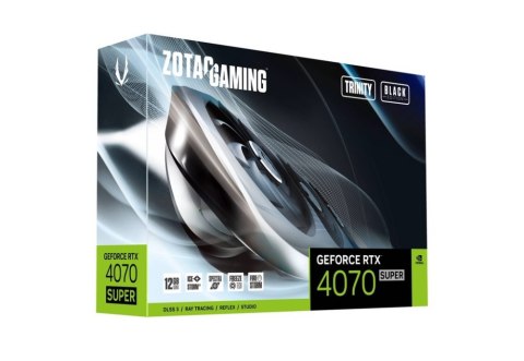 Karta graficzna ZOTAC GAMING GeForce RTX 4070 SUPER Trinity Black Edition ZT-D40720D-10P Karta graficzna ZOTAC GAMING GeForce RTX 4070 SUPER Trinity Black Edition ZT-D40720D-10P