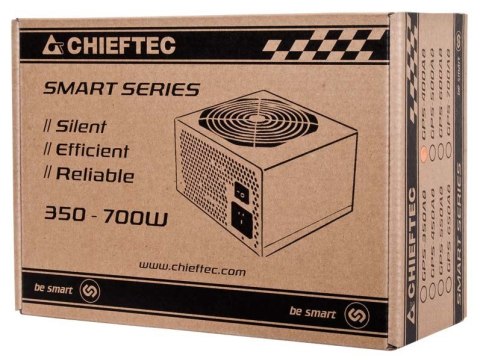 Chieftec Smart GPS-600A8 moduł zasilaczy 600 W 20+4 pin ATX ATX Czarny Chieftec Smart GPS-600A8 moduł zasilaczy 600 W 20+4 pin ATX ATX Czarny
