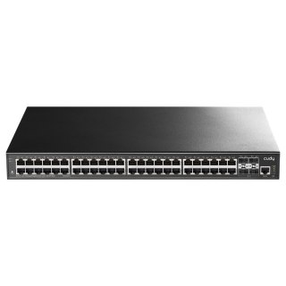 Cudy GS5048S4 łącza sieciowe Zarządzany L3 Gigabit Ethernet (10/100/1000) Czarny